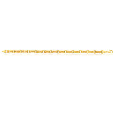 Silverfilled 9ct Yellow Gold 20cm Gate Bracelet