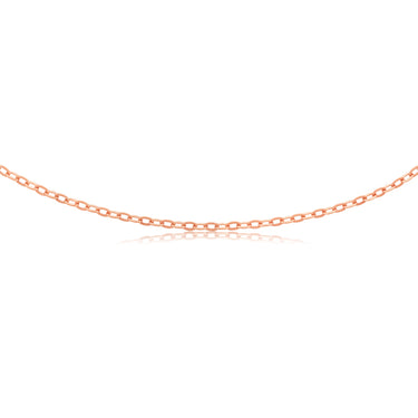 9ct Rose Gold Silverfilled 45cm Chain