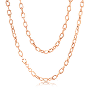 9ct Rose Gold Silverfilled 45cm Chain