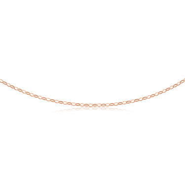 9ct Rose Gold Silverfilled 45cm Belcher Chain