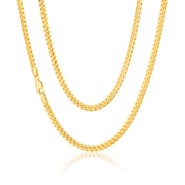 9ct Yellow Gold Silverfilled 45cm Curb Chain