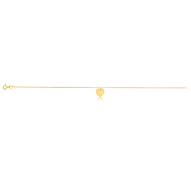 Silverfilled 19cm Bracelet With Heart Charm 9SS