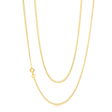 9ct Yellow Gold Silver Filled Anchor Link 50cm Chain 40 Gauge