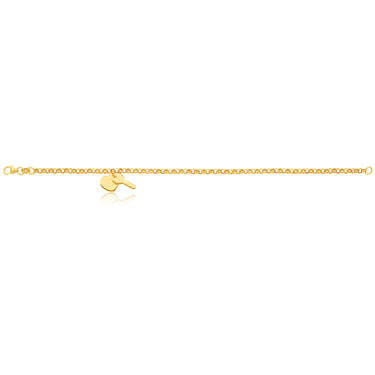 Silverfilled Belcher Heart Charm 19cm Bracelet