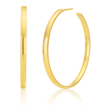 Silverfilled 40mm Half Hoop Earrings