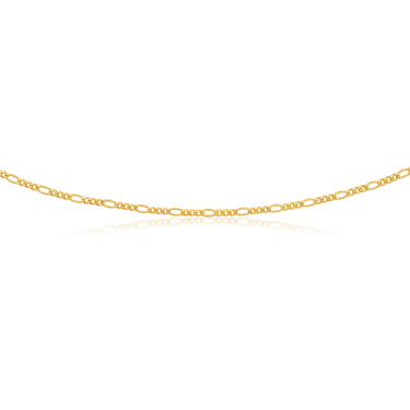 9ct Gold Filled  Figaro 50cm Chain 80 Gauge