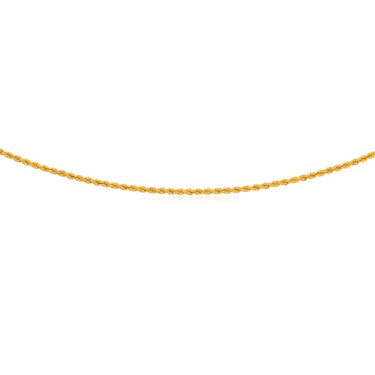 9ct Yellow Gold Filled Rope 50cm Chain 50 Gauge