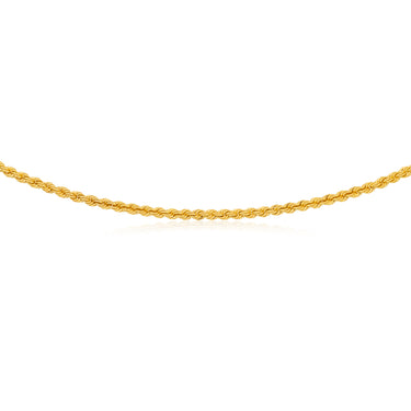 9ct Gold Filled Rope 45cm Chain 80 Gauge