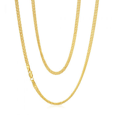 9ct Yellow Gold Filled 45cm Double Curb Chain
