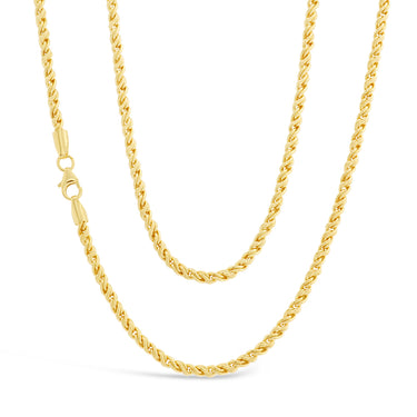 9ct Yellow Gold-Filled 45cm Rope Chain