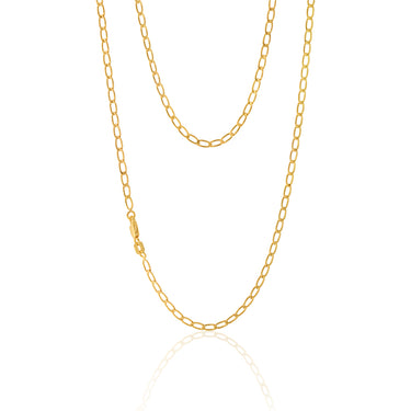 9ct Yellow Gold Filled 50cm Curb Chain