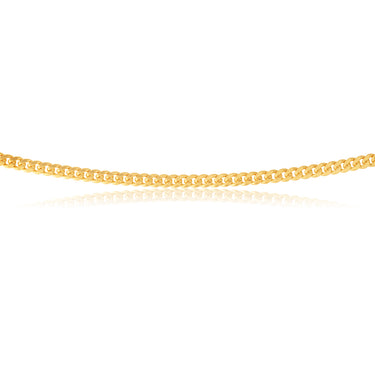 9ct Yellow Gold Silverfilled 60cm Curb Chain