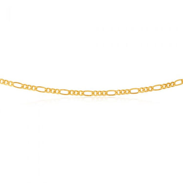 9ct Yellow Gold Copperfilled 55cm Figaro Chain