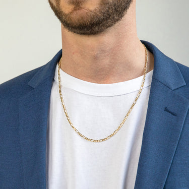 9ct Yellow Gold Copperfilled 55cm Figaro Chain