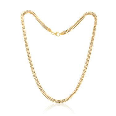 9ct Yellow Gold Silver Filled Wheat 45cm Necklace