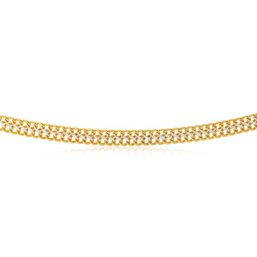 9ct Yellow Gold Silver Filled Wheat 45cm Necklace