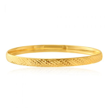 9ct Yellow Gold Silver Filled Fancy Bangle