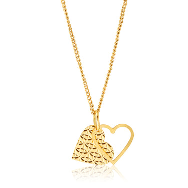 9ct Gold Silverfilled Heart Pendant