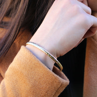 9ct Yellow Gold Silver Filled Diamond Cut Bangle