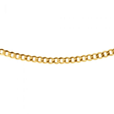 9ct Yellow Gold Silverfilled Super Flat Curb 160Gauge 21cm Bracelet