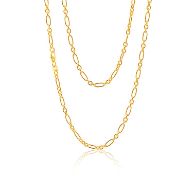 9ct Silver Filled Figaro 45cm 80 Gauge Chain