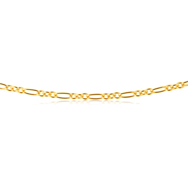 9ct Silver Filled Figaro 45cm 80 Gauge Chain