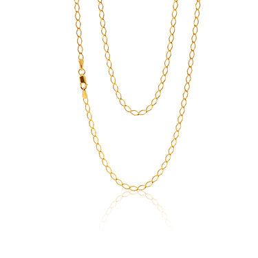 9ct Yellow Gold Silver Filled 50Guage 45cm Chain