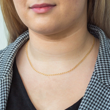 9ct Yellow Gold Silver Filled 50Guage 45cm Chain