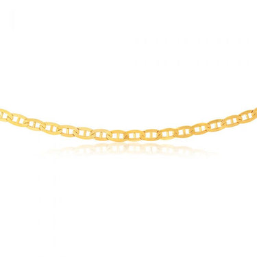 9ct Silverfilled Flat Anchor 100Gauge 55cm Chain