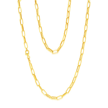 9ct Yellow Gold Silverfilled Long Belcher 60cm Chain
