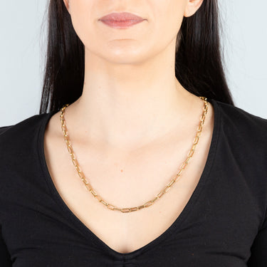 9ct Yellow Gold Silverfilled Long Belcher 60cm Chain