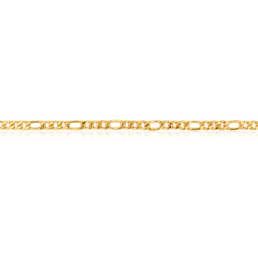 9ct Silverfilled Yellow Gold Figaro 45cm 150Gauge Chain