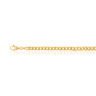 9ct Silverfilled Yellow Gold Curb 19cm 150 Gauge Bracelet