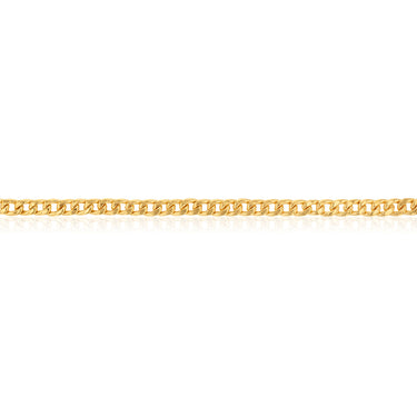 9ct Silverfilled Yellow Gold Curb 45cm 150Gauge Chain