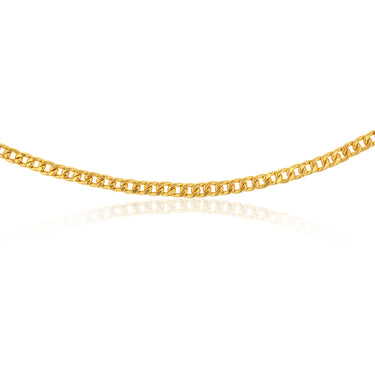 9ct Silverfilled Yellow Gold Curb 45cm 150Gauge Chain
