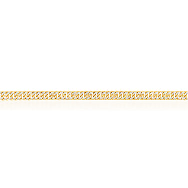 9ct Two Tone Gold Silver Filled Double Curb 45cm Chain