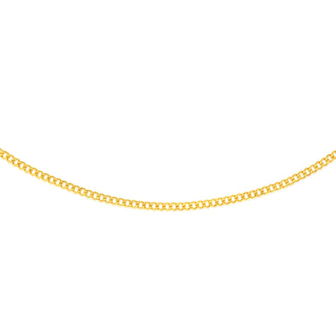9ct Yellow Gold Silverfilled Flat Curb 120Gauge 60cm Chain
