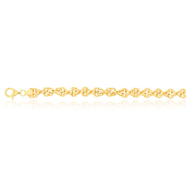 9ct Silverfilled Yellow Gold Singapore 19cm Bracelet