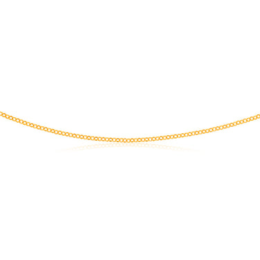 9ct Yellow Gold Silverfilled Belcher 80 Gauge 45cm Chain