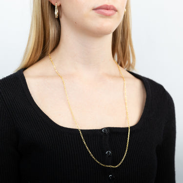 9ct Yellow Gold Silverfilled Belcher 80 Gauge 45cm Chain