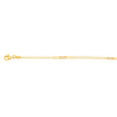 9ct Yellow Gold Silverfilled Fancy 27cm Anklet