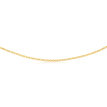 9ct Yellow Gold Silver Filled Paperclip 3mm 45cm Chain