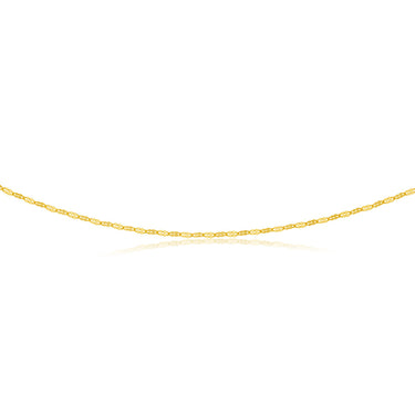 9ct Yellow Gold Silver Filled Fancy 40 Gauge 45cm Chain