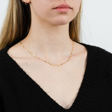 9ct Yellow Gold Silver Filled Fancy 40 Gauge 45cm Chain