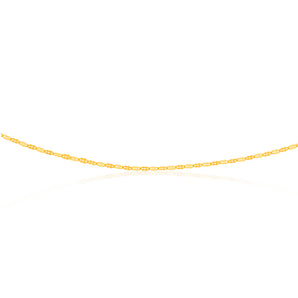 9ct Yellow Gold Silverfilled Fancy 40 Gauge 50cm Chain