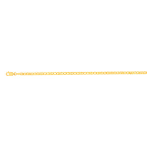 9ct Yellow Gold Silverfilled Anchor 80 Gauge 19cm Bracelet