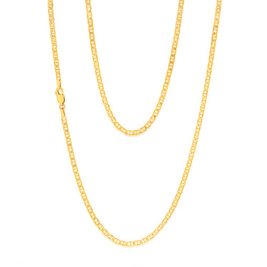 9ct Yellow Gold Silverfilled Anchor 80 Gauge 55cm Chain