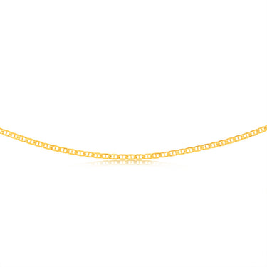 9ct Yellow Gold Silverfilled Anchor 80 Gauge 55cm Chain