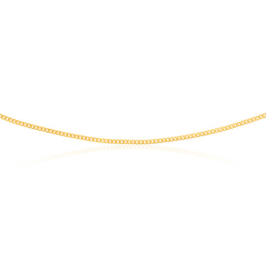 9ct Yellow Gold Silver Filled 60 Gauge Curb 70cm Chain