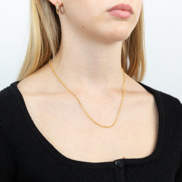 9ct Yellow Gold Silverfilled 65 Gauge Fancy 70cm Chain